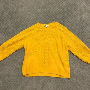 yellow cold water creek sweater
